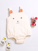 Nino Bambino 100% Organic Cotton Sleeveless Bear Bodysuit For Unisex Baby.