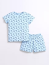 Nino Bambino 100% Organic Cotton Blue Star Print Cord Sets For Kids Boy.