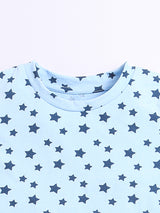 Nino Bambino 100% Organic Cotton Blue Star Print Cord Sets For Kids Boy.