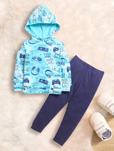 Printed Top & Bottom Set For Kid Girls