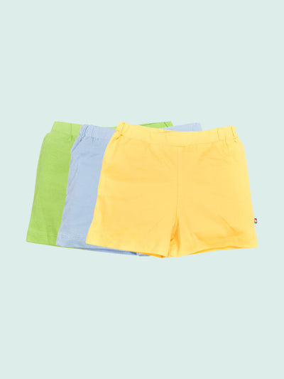 Nino Bambino 100% Organic Cotton Multi-Color Assorted Short Sets Pack Of 3 For Baby Boy