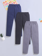 Multi-Color Pack Of 3 Laggings For Girls