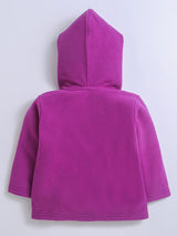 Polar-Fleece Purple  Hoodie Sweatshirt For Unisex Baby