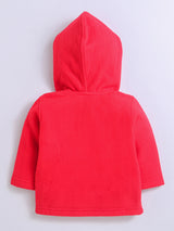 Polar-Fleece Red Hoddie Sweatshirt For Unisex Baby