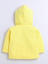 Polar-Fleece Yellow Hoodie Sweatshirt For Unisex Baby