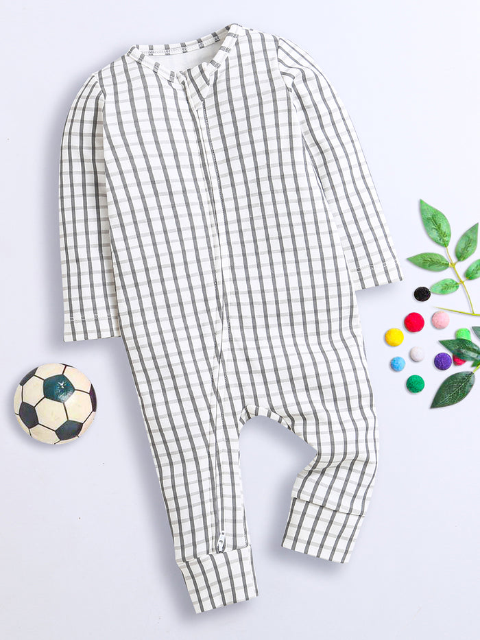 Round Neck Long Sleeve Romper For Unisex Baby