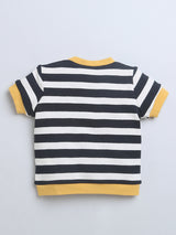 Black Stripe Lap Top With Bloomer/Top & Bottom Sets For Baby Boy