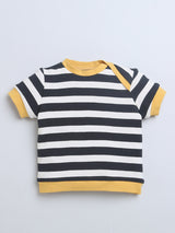 Black Stripe Lap Top With Bloomer/Top & Bottom Sets For Baby Boy