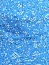 Sailboat Print Reversible Hat For Girls