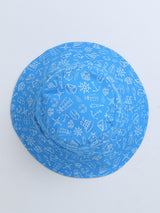 Sailboat Print Reversible Hat For Girls