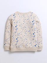 Long Sleeve Grey Printed Sweatshirt For Unisex Kids