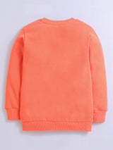 Long Sleeve Orange Color Sweatshirt For Girls
