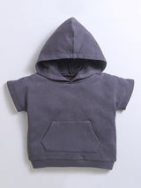 Full Sleeve T-Shirt With Attached Half Sleeve Hoodie And Joggers