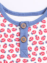 Nino Bambino 100% Organic Cotton Printed Top With Matching Shorts/Top & Bottom Sets For Unisex Kids