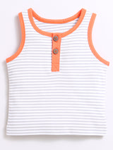 Nino Bambino 100% Organic Cotton Horizontal Strip Top With Matching Shorts/Top & Bottom Sets For Baby Boy.