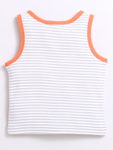 Nino Bambino 100% Organic Cotton Horizontal Strip Top With Matching Shorts/Top & Bottom Sets For Baby Boy.