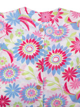Nino Bambino 100% Organic Cotton Cap Sleeves Floral Print Tops For Baby Girls