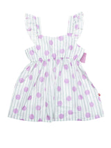 Nino Bambino 100% Organic Cotton Sleeveless White Dress For Baby & Kid Girls.