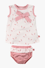 Nino Bambino 100% Organic Cotton Baby Girl Dress With Bloomer