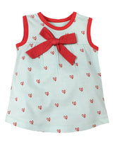 Nino Bambino 100% Organic Cotton Aqua Color Dress With Bloomer