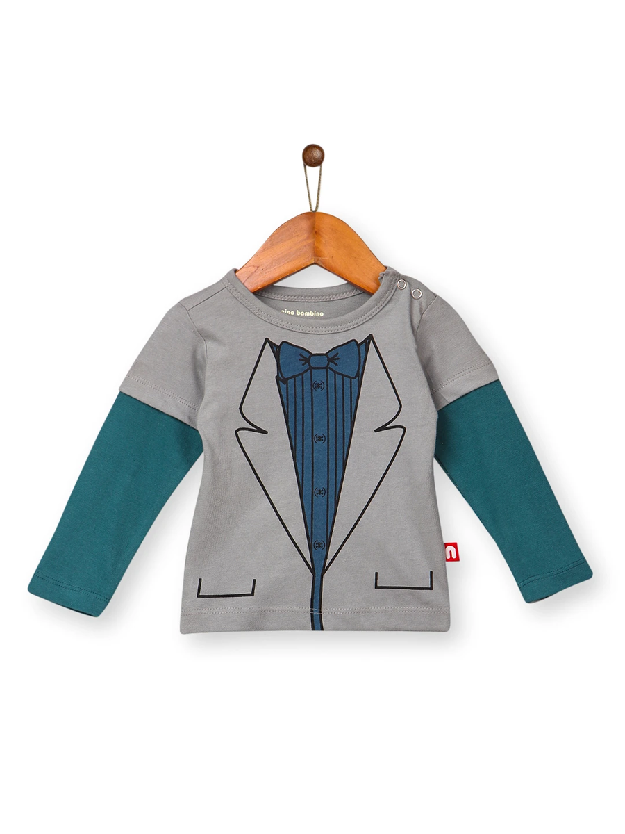 Full Sleeve Multi Color T-Shirt For Baby Girls