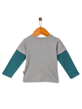 Nino Bambino 100% Organic Cotton Full Sleeve Multi Color T-Shirt For Baby Girls