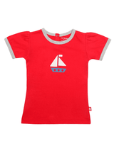 Nino Bambino 100% Pure Organic Cotton Round Neck Short Sleeve T-Shirts for Baby Girl Pack of Two