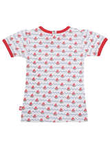 Nino Bambino 100% Pure Organic Cotton Round Neck Short Sleeve T-Shirts for Baby Girl Pack of Two