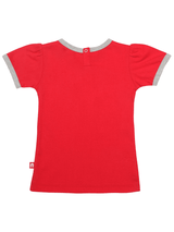 Nino Bambino 100% Pure Organic Cotton Round Neck Short Sleeve T-Shirts for Baby Girl Pack of Two