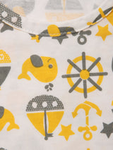 Nino Bambino 100% Organic Cotton Round Neck Sleeveless Multi Print Rompers For Unisex Baby