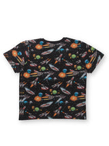 Nino Bambino 100% Organic Cotton Short Sleeve Round Neck Black T-Shirt For Boy.