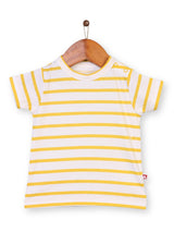 Nino Bambino 100% Organic Cotton Striped Round Neck T-Shirt & Shorts Set Top & Bottom Sets For Baby & Kid Boys