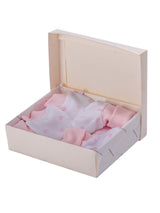 Nino Bambino 100% Organic Cotton White & Pink Print Essentials Gift Sets Pack Of 6 For Newborn Baby Girls