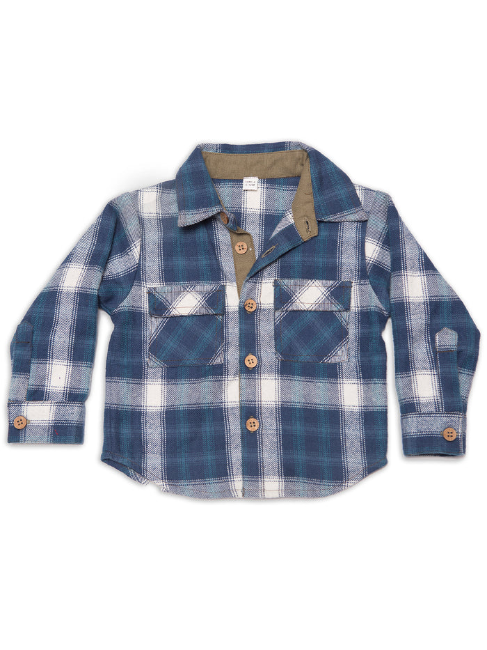 Nino Bambino 100% Organic Cotton Half Sleeve Checked Shirt For Baby Boy
