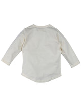 Nino Bambino 100% Organic Cotton Round Neck Long Sleeves Grey Color T-shirts for Baby Girls