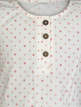 Nino Bambino 100% Pure Organic Cotton Sleeveless Printed Girls Jumpsuit Dress With Red Ribbon Belt