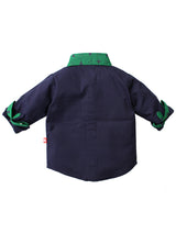 Nino Bambino 100% Organic Cotton Full Sleeve Navy Blue Shirt For Baby Boy