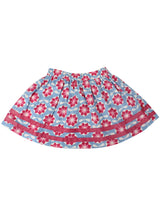 Nino Bambino 100% Pure Organic Cotton Knee Length Multicolor Floral Print Girl Skirts