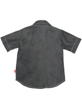 Nino Bambino 100% Organic Cotton Half Sleeve Black Denim Shirt For Baby Boy