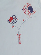 Nino Bambino 100% Organic Cotton Sky Blue Tank Top/Vest For Girls