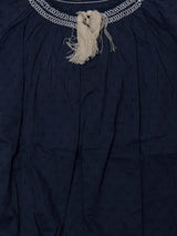 Nino Bambino 100% Organic Cotton Round Nack Half Sleeve Dark Grayish Navy Color Top For Baby Girls