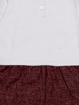 Nino Bambino 100% Organic Cotton Dungaree With Attached T-Shirt For Baby Girls