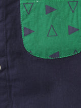 Nino Bambino 100% Organic Cotton Full Sleeve Navy Blue Shirt For Baby Boy