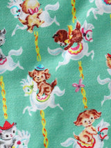 Nino Bambino 100% Cotton Round Neck Printed Green T-Shirt for Baby Girl's