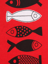 Nino Bambino 100% Organic Cotton Short Sleeve Fish Print Red T-shirt For Baby Boy