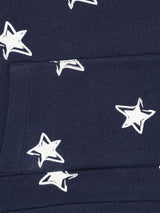 Nino Bambino 100% Organic Cotton Long Sleeve Star Print Blue Hoodie For Unisex Kids