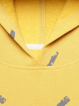 Nino Bambino 100% Organic Cotton Long Sleeve Yellow Hoodie For Unisex Kids