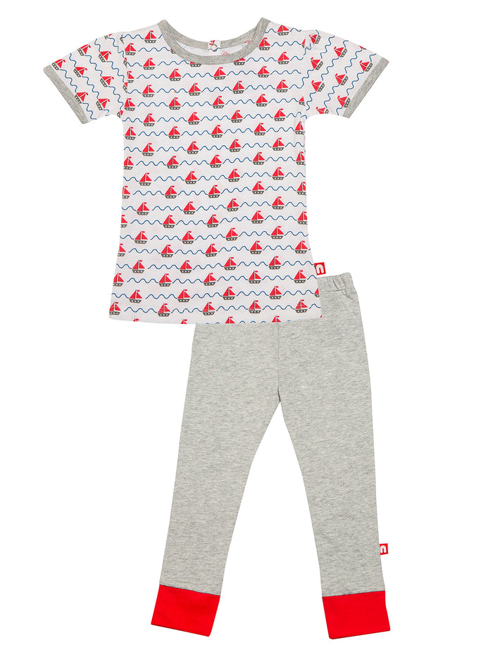 Nino Bambino 100% Organic Cotton Top & Bottom Set For Baby Girls