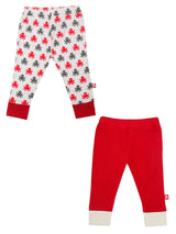 Nino Bambino 100% Organic Cotton Legging Set Pack of 2 For Baby Girls