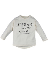 Nino Bambino 100% Organic Cotton Round Neck Long Sleeves Grey Color T-shirts for Baby Girls